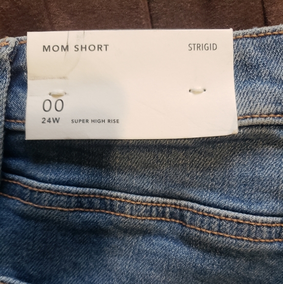 American Eagle Outfitters Blue Distressed Jean Shorts. Size 00, 24W. NWT - Picture 3 of 4